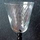 4 glasses 22 cl on black Onyx swirl stand Luminarc France, Vintage