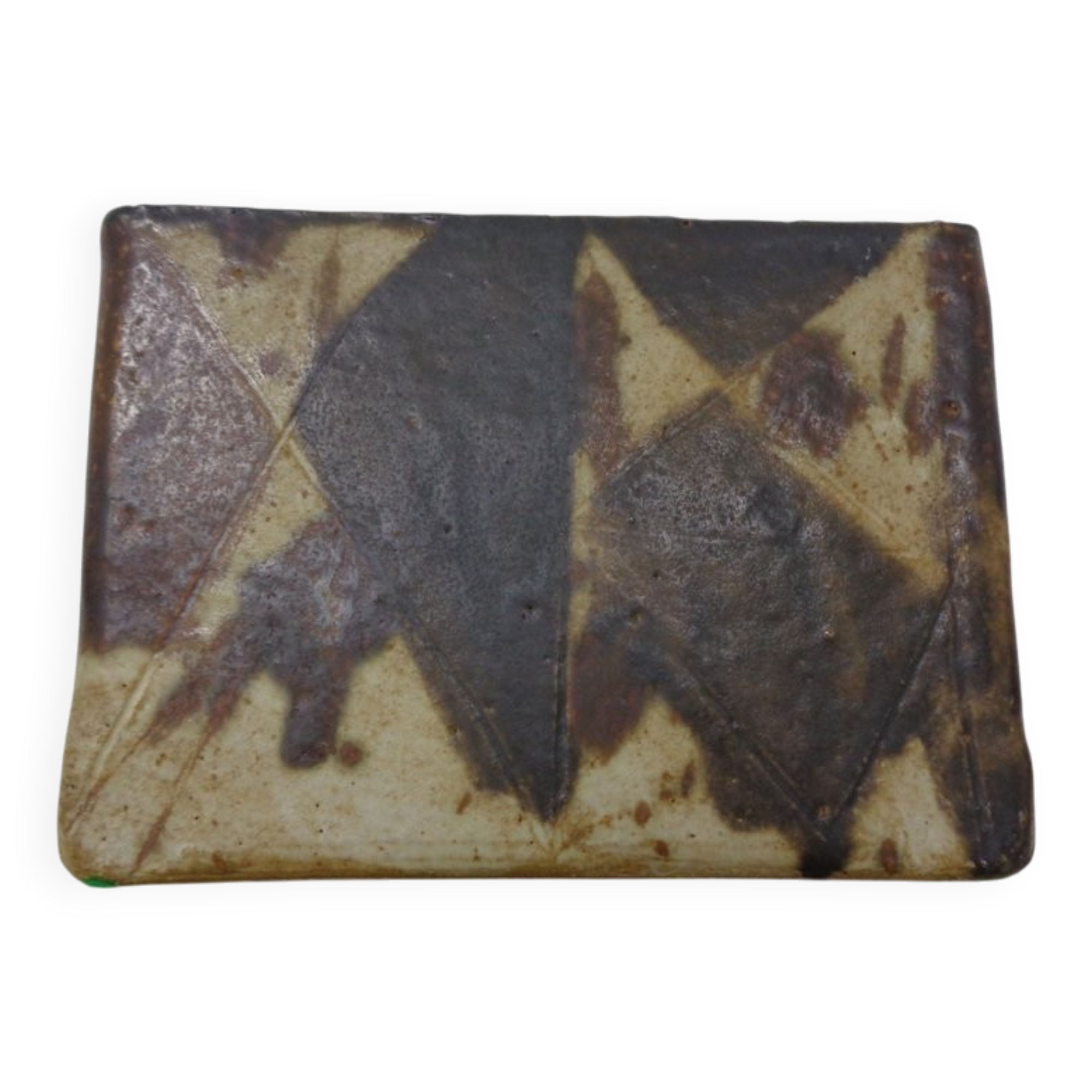 Vintage glazed studio ceramic vase by Trille Jørgensen, Denmark, 1970s.