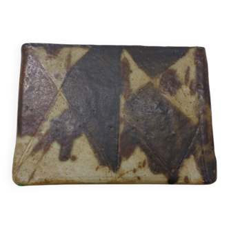 Vintage glazed studio ceramic vase by Trille Jørgensen, Denmark, 1970s.