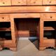 Bureau de pente en frêne et acacia XIXe