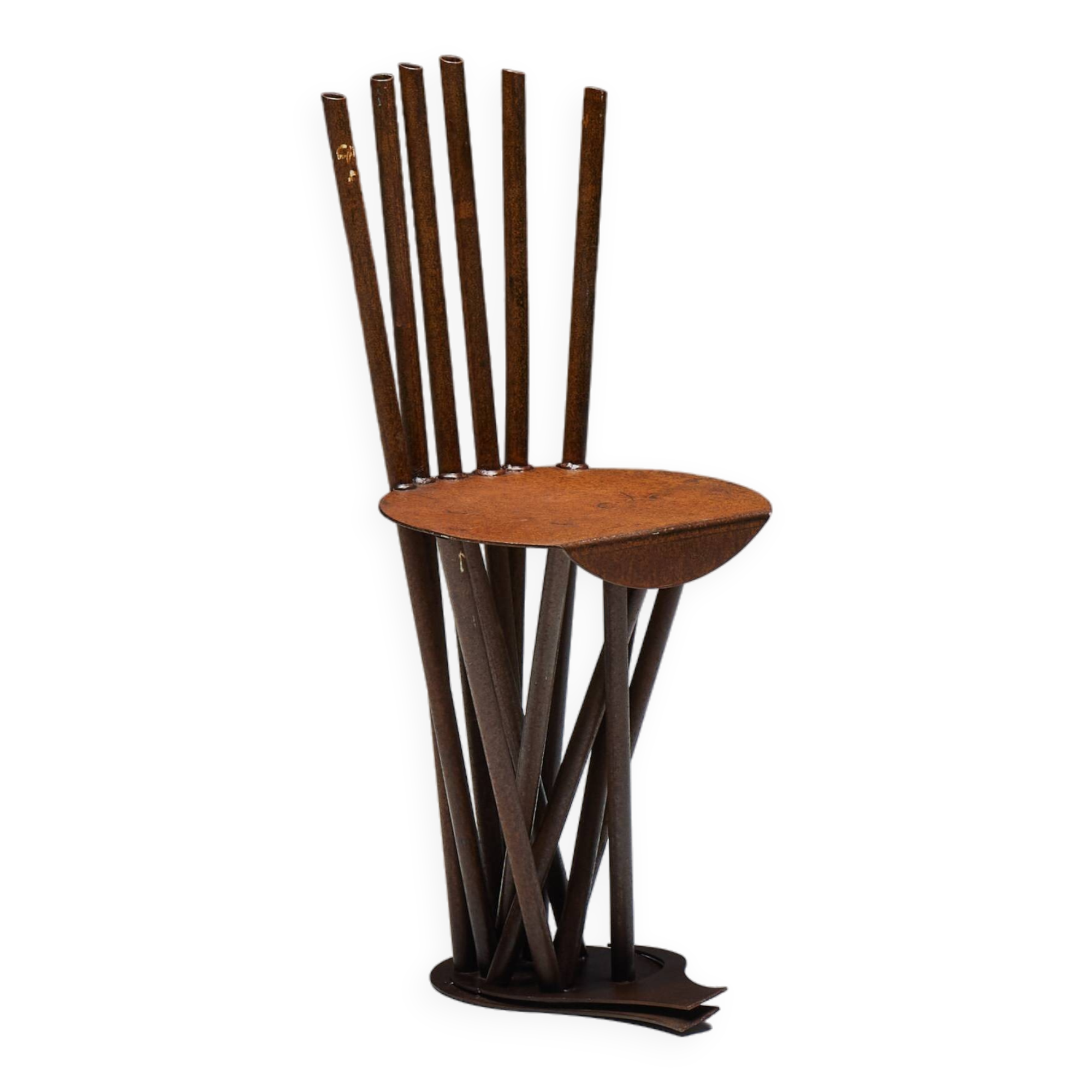 Industrial Wabi Sabi Primitive Chairs, France, 1950s