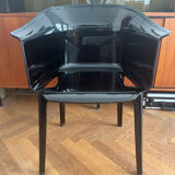 "Papyrus" black armchairs designed by Ronan and Erwan Bouroullec.