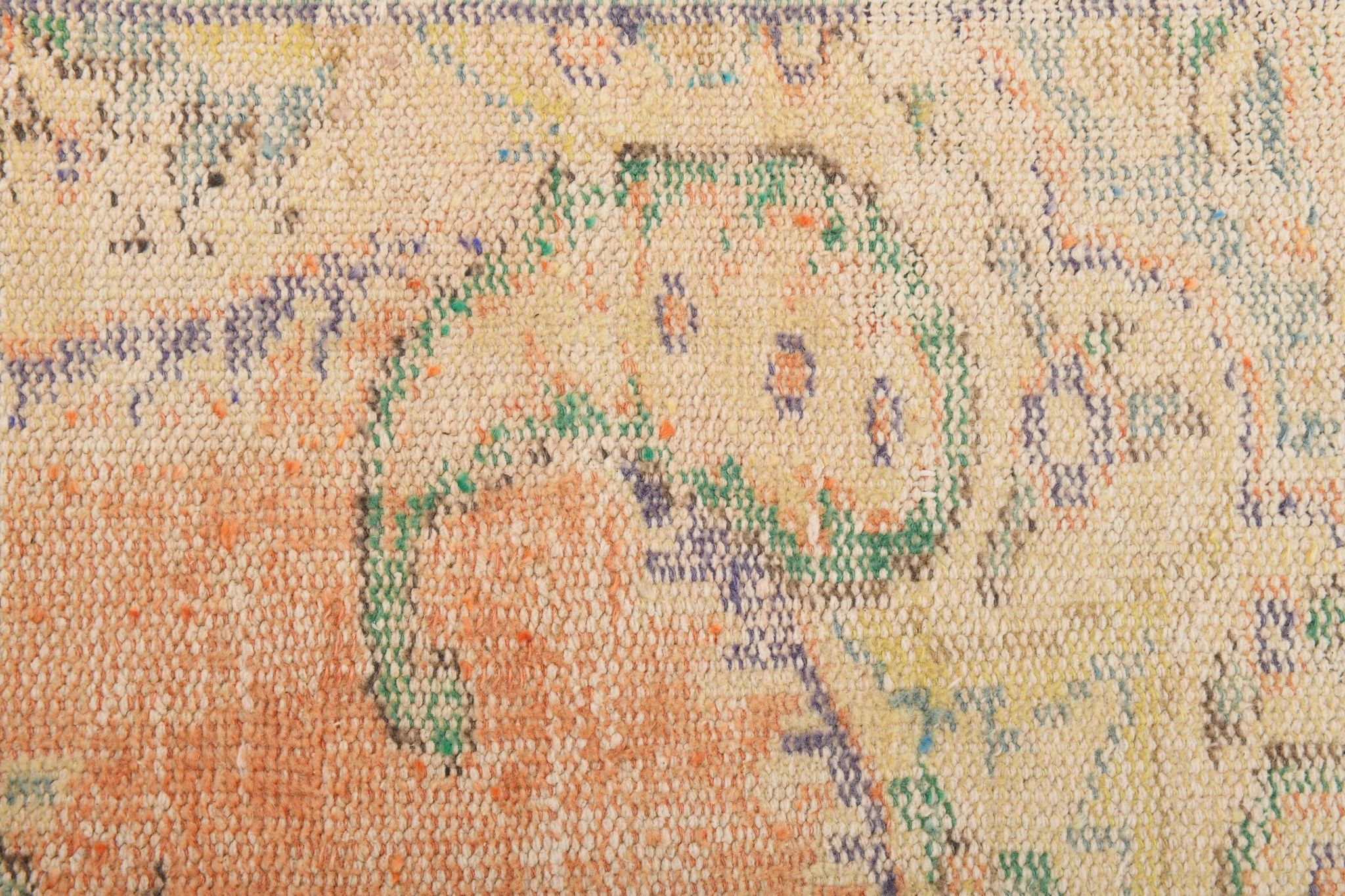 6x10 Peach Orange Classic Handmade Vintage Rug, 174x300Cm