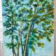 Tableau huile sur toile paysage arbre signé vintage