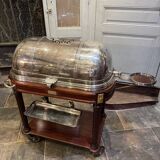 Silver-plated metal cutting trolley in the Louis XVI style