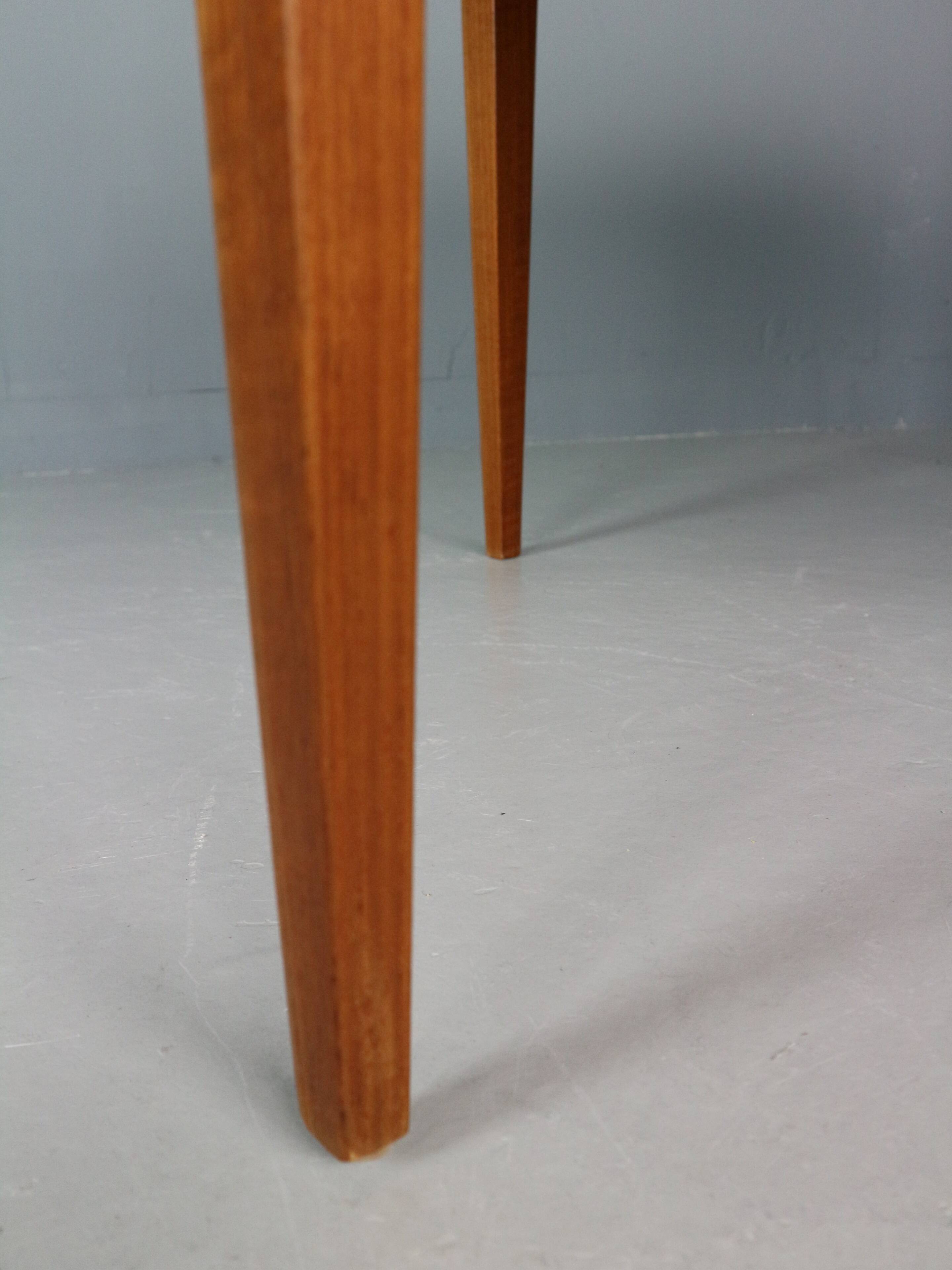 Table Basse Ronde en Teck Severin Hansen pour Haslev Mobelfabrik par Bovenkamp