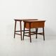 Pair of Scandinavian Nesting Coffee Tables with Yarn Box