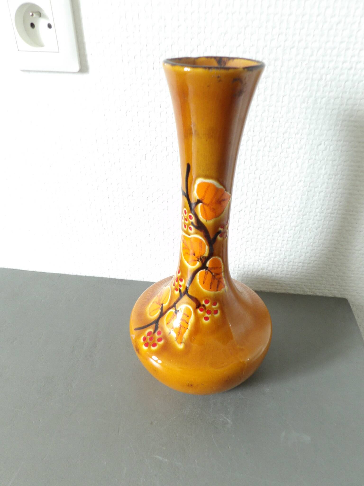 Orange neck vase