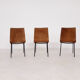 Set of 3 plywood Euroika dining chairs by Friso Kramer for Auping