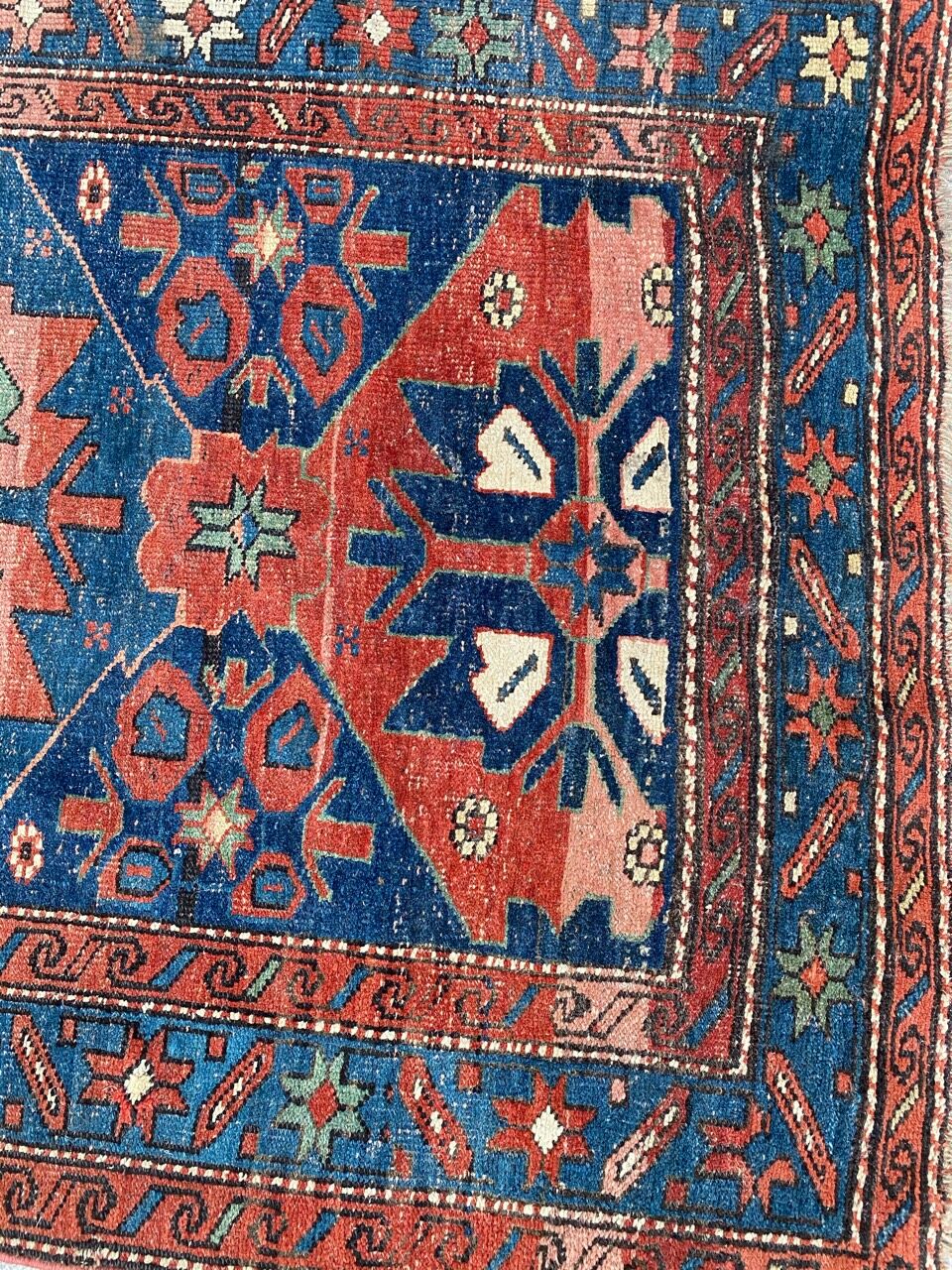 Pretty old Persian tribal Kurdish carpet 124x268 cm
