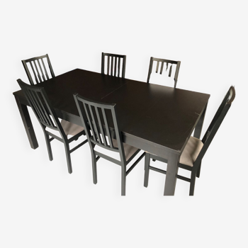 Table salle à manger avec 6 ses chaises
