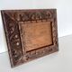 Antique handcarved frame Cedarwood 21.5 cm x 19 cm