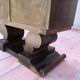 Vintage Art Deco carved bar cabinet