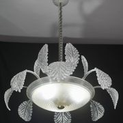 Art Deco Barovier e Toso Chandelier, Murano Glass, 1940s