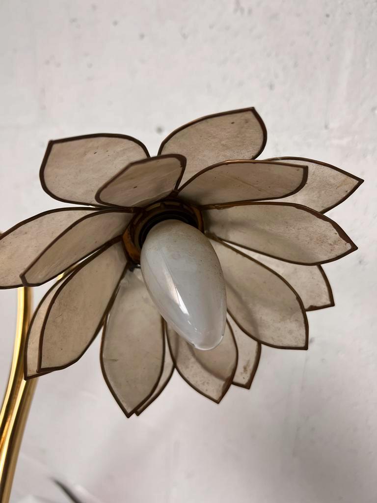 Vintage double flower table lamp golden