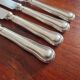 Ercuis - Set of 4 table knives model Chinon with metal outline.
