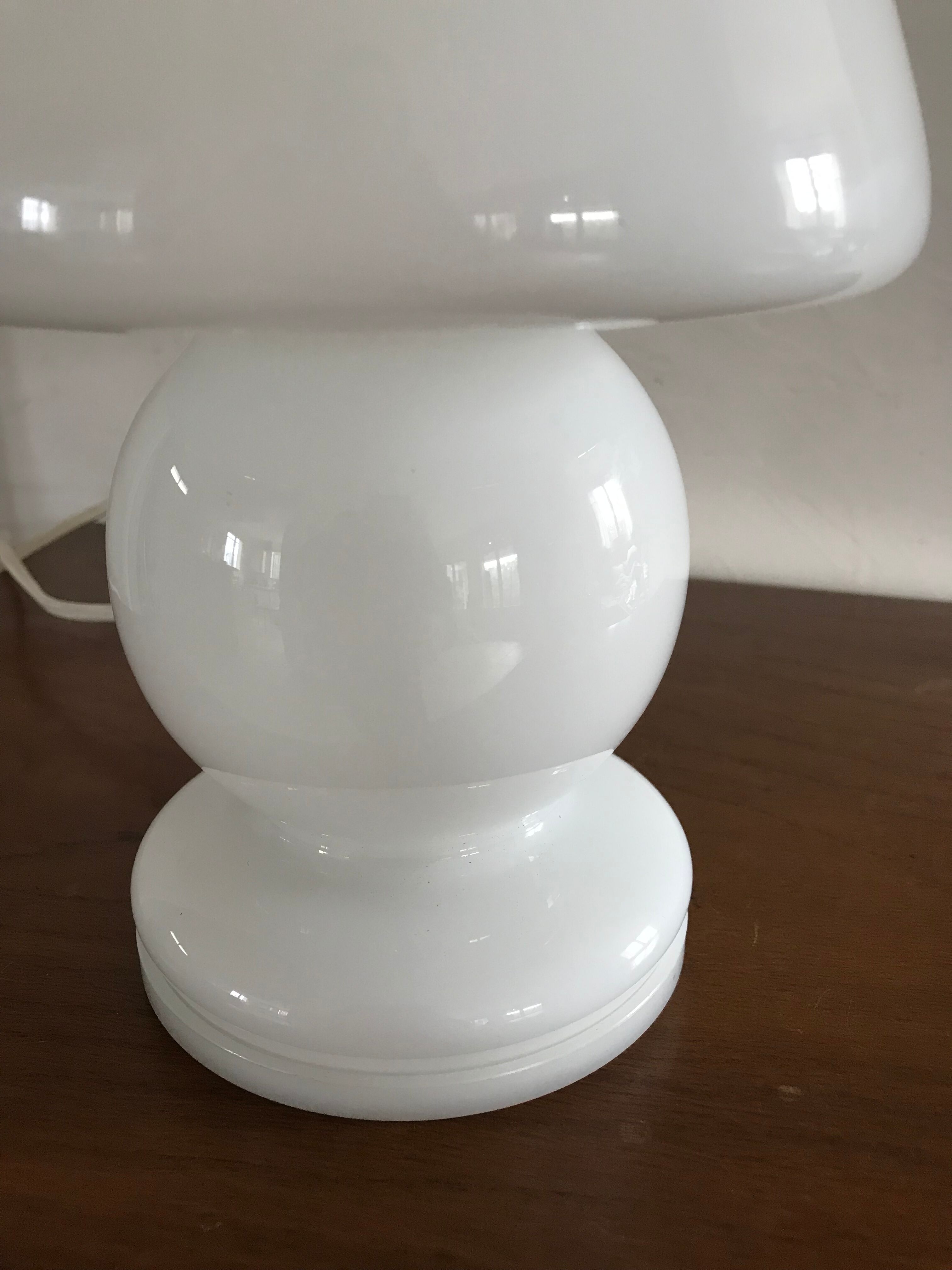 Opaline vintage mushroom lamp