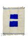 Tapis berbère marocain moderne bleu Klein et blanc