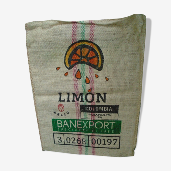Coffee bag limon coffee colombian jute sisal