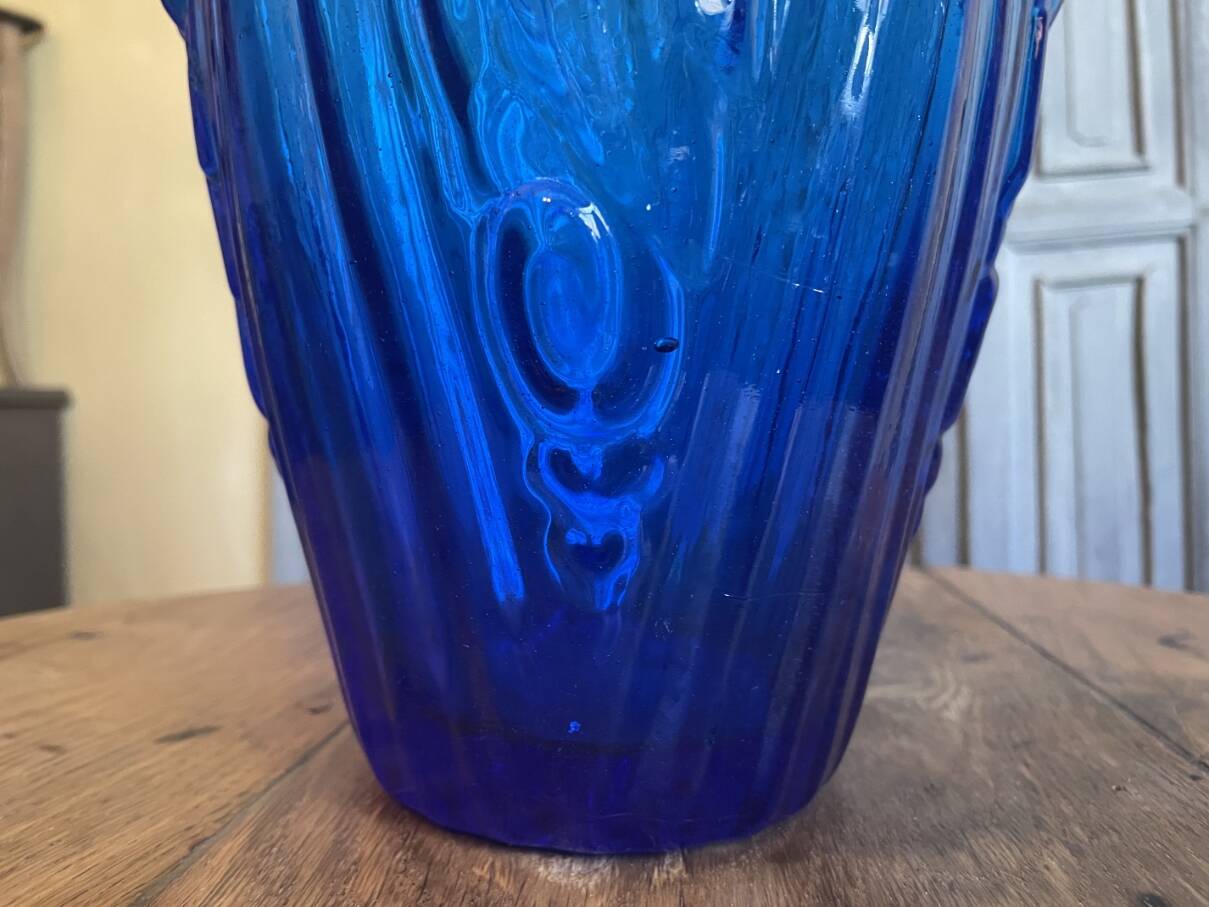 Vaas art deco 1930 Kobalt Blauw Frans