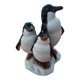 Famille de pingouins porcelaine espagnole
