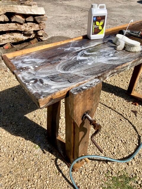 Authentic old workbench