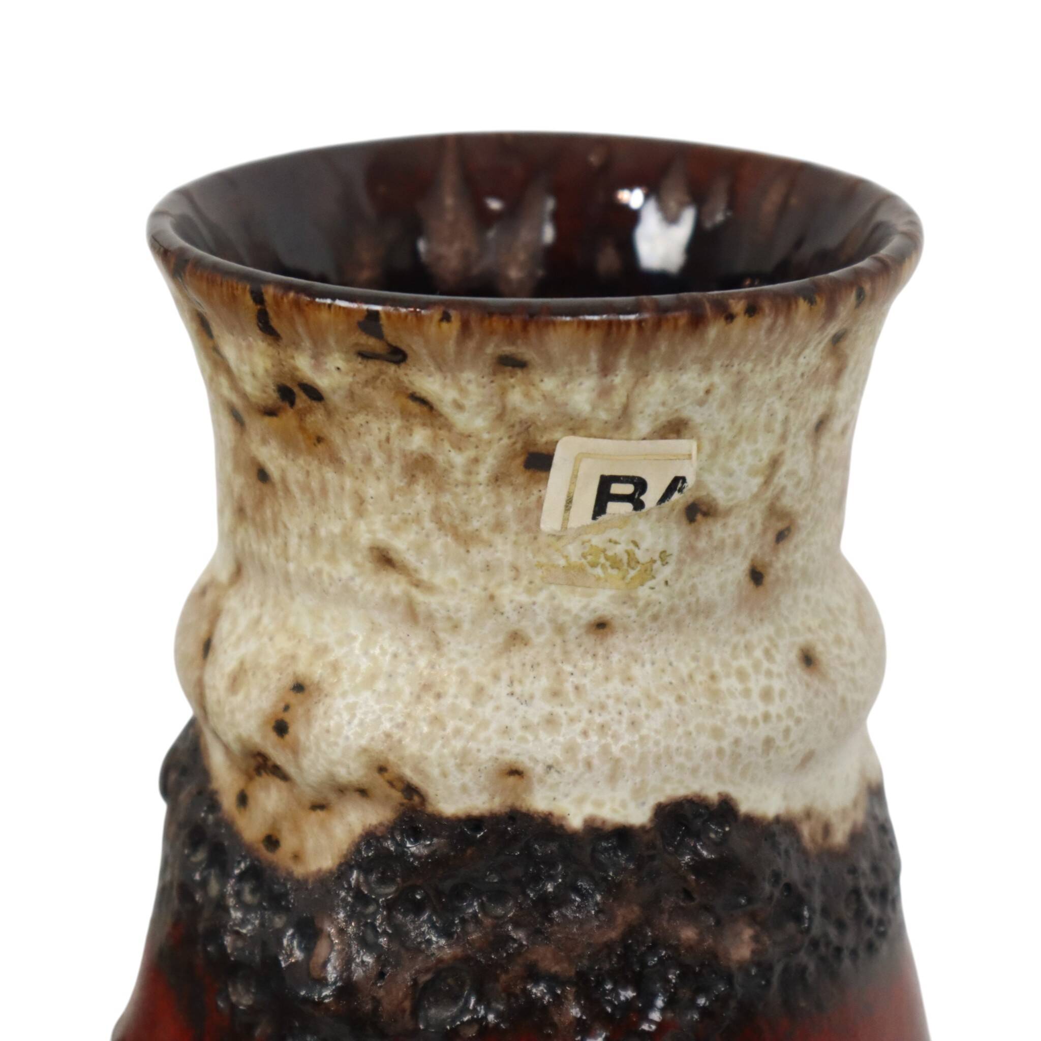 Set of 3 West German Fat Lava Pottery Vases