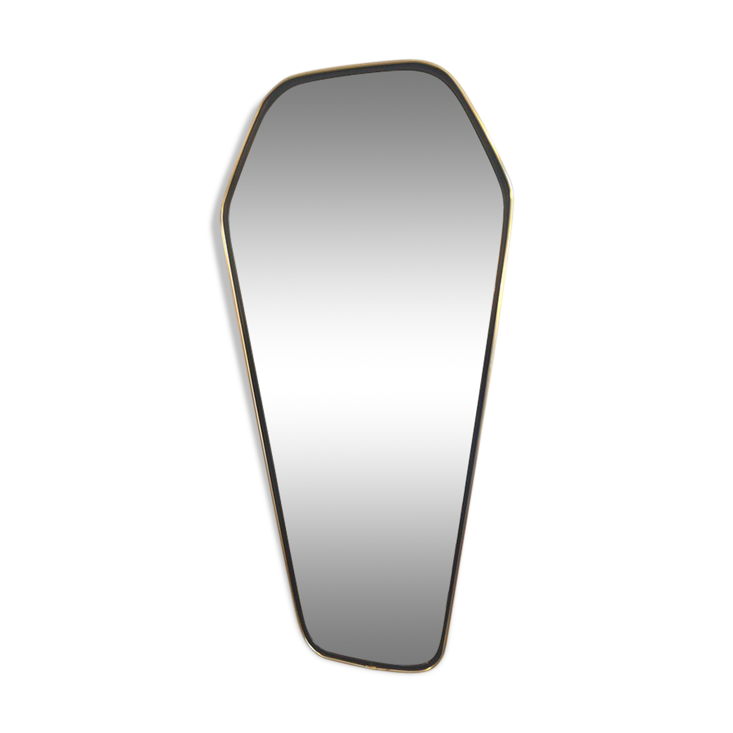 Asymmetrical vintage 50'60 ' free-form mirror, 33x73cm