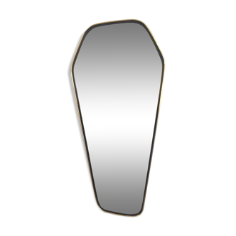 Asymmetrical vintage 50'60 ' free-form mirror, 33x73cm