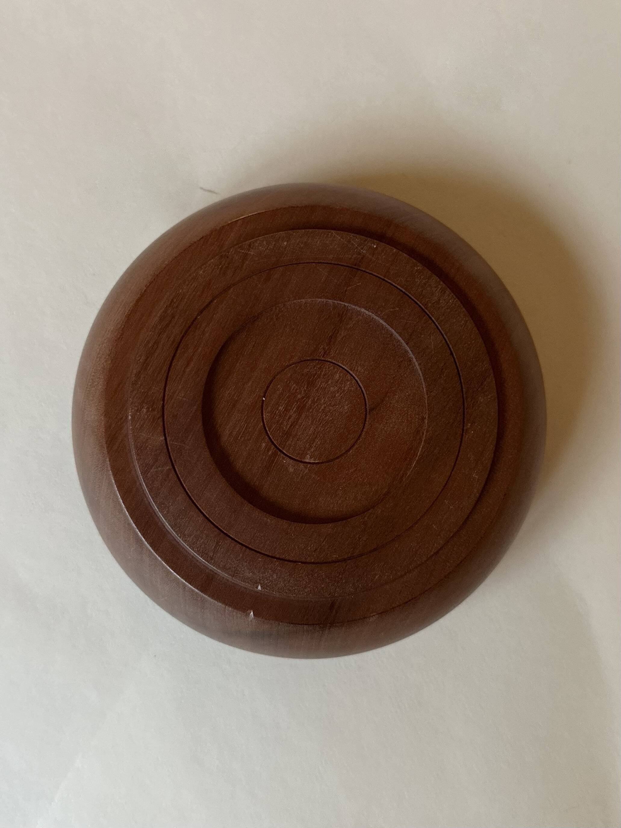 Pair of varnished wooden pocket vases