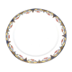 Round dish in Limoges porcelain - W. GUERIN & Cie 1900 - decoration floral garlands