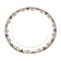 Round dish in Limoges porcelain - W. GUERIN & Cie 1900 - decoration floral garlands