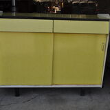 Seventies buffet in yellow formica