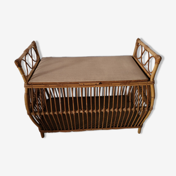 Rattan bench chest