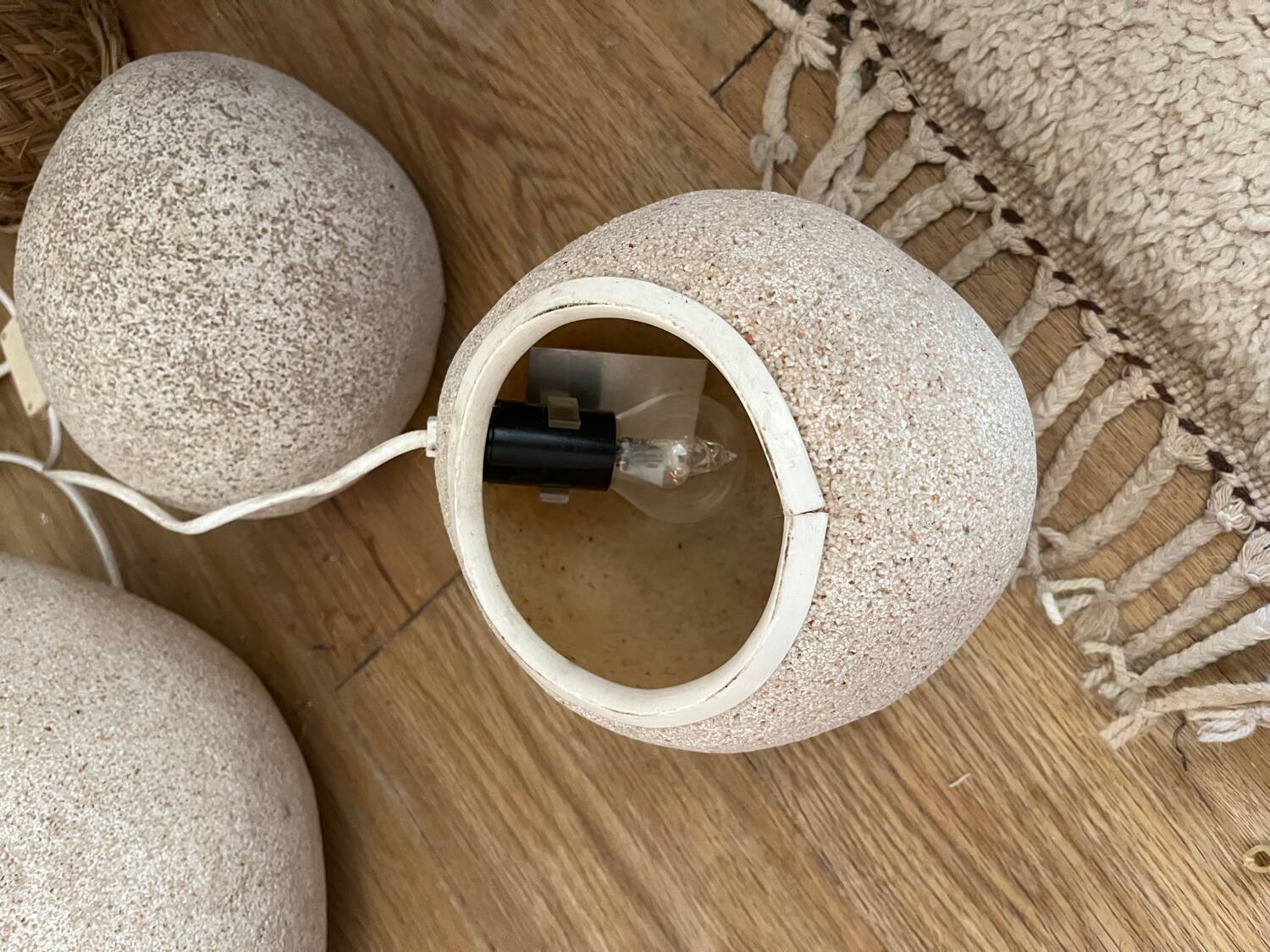 Trio of Dora lamps by André Cazenave from the 70s