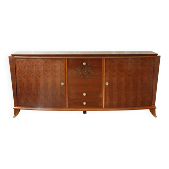 Rosewood and rosewood sideboard in the style of Jules Leleu