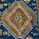 Oriental carpet 152 x 110 cm Blue background Handmade XXth