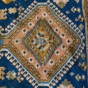 Oriental carpet 152 x 110 cm Blue background Handmade XXth