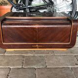 Orion turntable from the 1950s, brown wood and plastic, AL 101 Budapest platter.