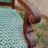 Pair of antique Louis XVI mahogany armchairs from the 19th century