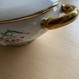 Vintage soup tureen, vegetable dish in white Limoge porcelain from TLB
