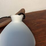 Suspension Rispal en bois avec globes opalin