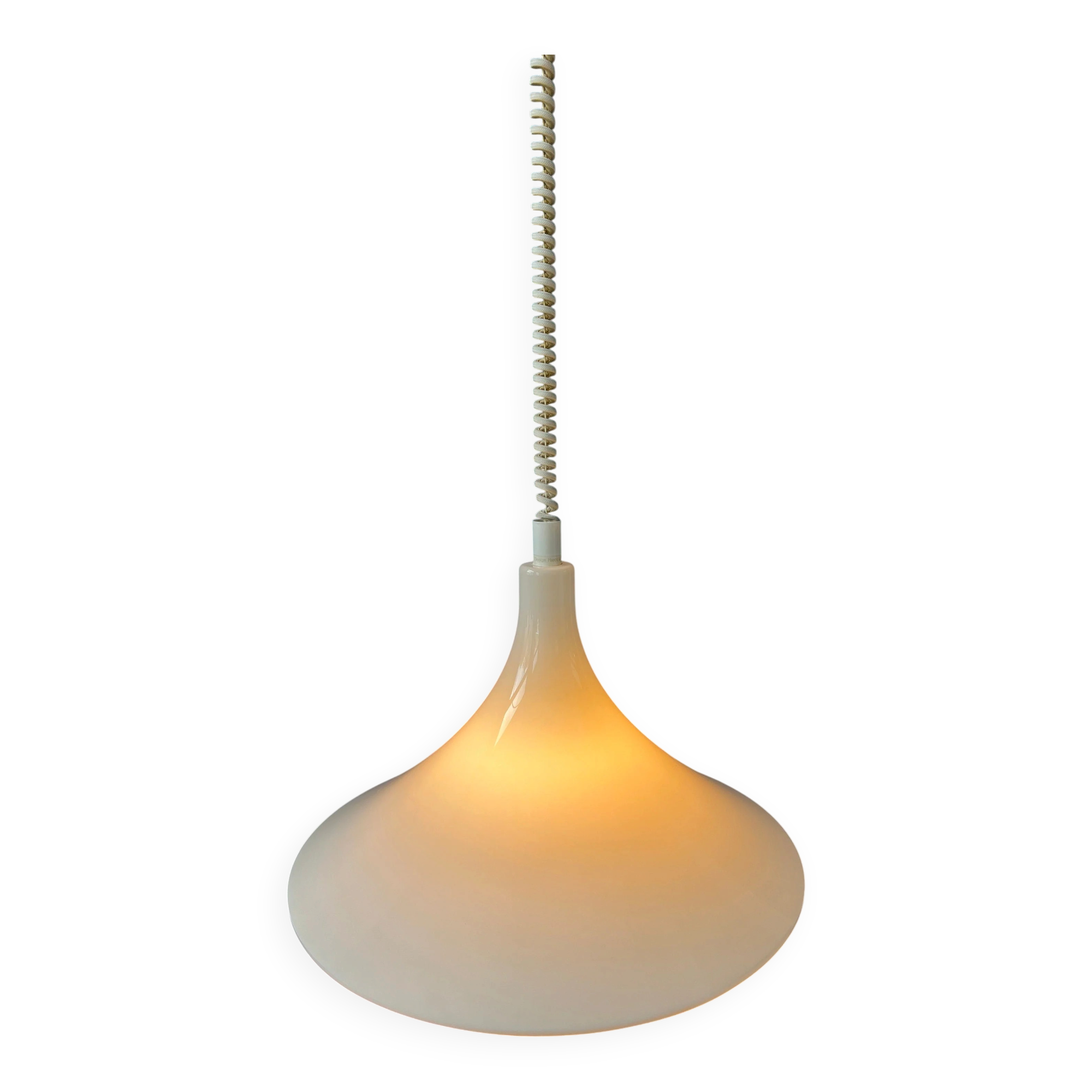 White Space Age Suspension "Witch Hat" Mid-Century