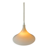 Suspension Space Age blanche « chapeau de sorcière » Mid-Century