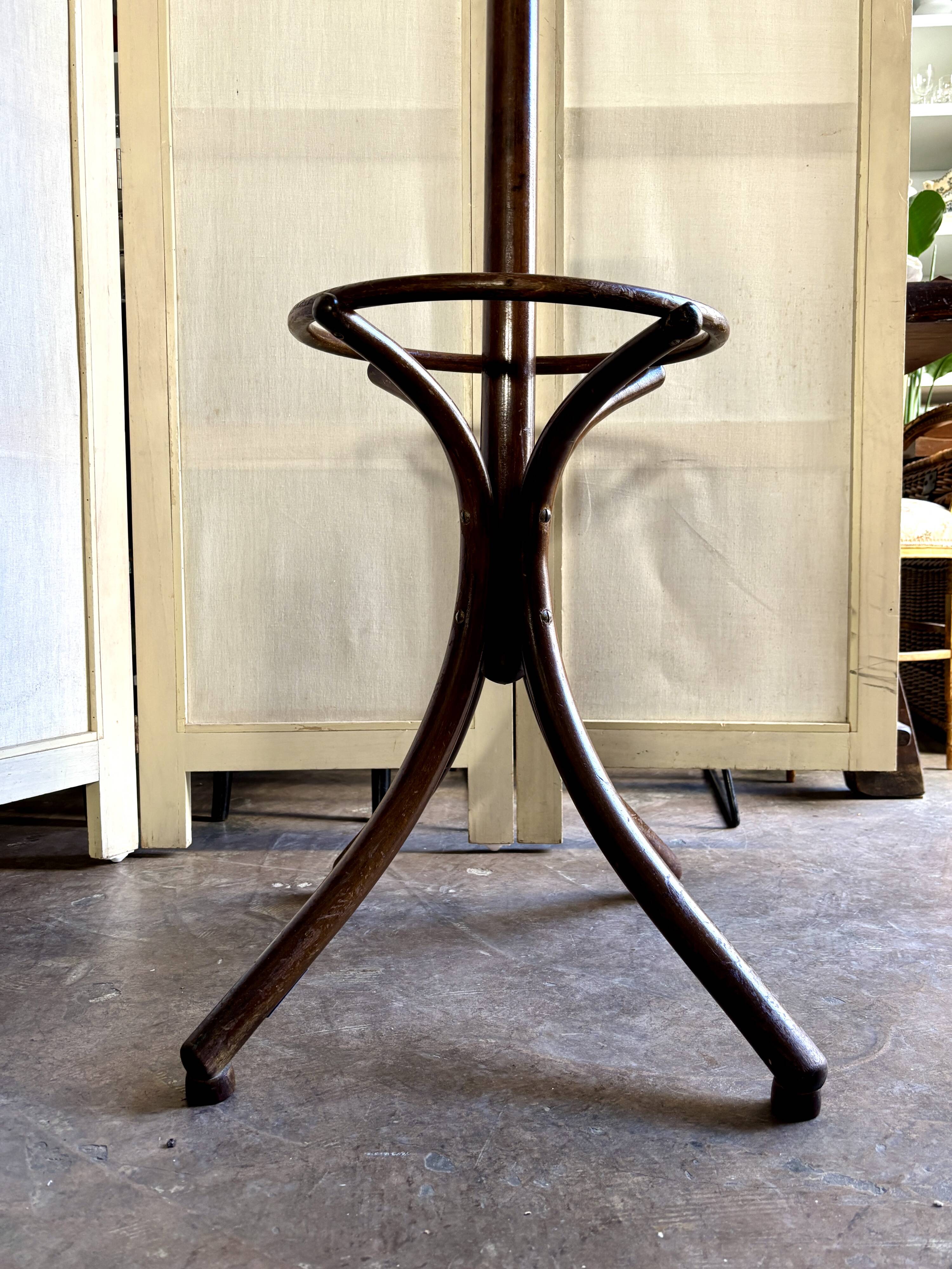 Parrot coat rack with 6 hooks in dark bent beech