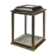 Central showcase in patinated wood