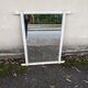 Large wooden mirror with bamboo effect painted in white, bohemian country decor