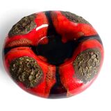 Sculptural Vallauris Ceramic Vide-Poche, Fat Lava Glaze, France, 1950s