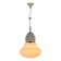 1960s Metal & Milk Glass Pendant Light, Italy
