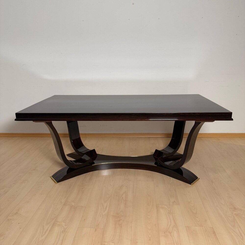 Art Deco Dining Table with Chairs, Paris, 1930, Set of 11